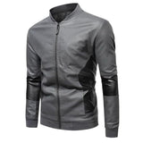 Men's Biker Charcoal-Black Slim-fit Pure Sheepskin Leather Jacket