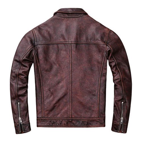 Mens Crosair Front Pocket Genuine Lambskin Leather Jacket