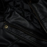 Women's Classic Black Bomber Biker Genuine Sheepskin Leather Jacket