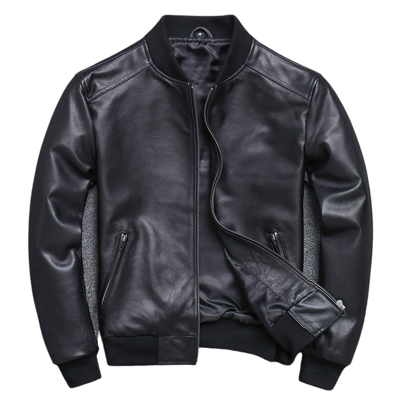 Mens Blaze Genuine Lambskin Leather Bomber Jacket