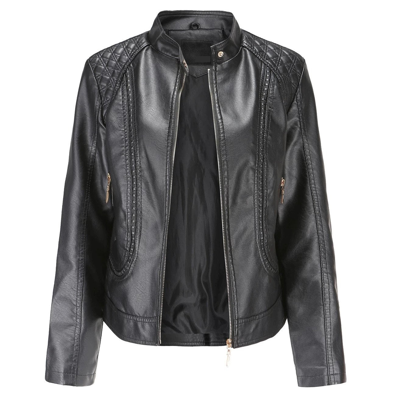 Womens Velvet Genuine Lambskin Leather Jacket