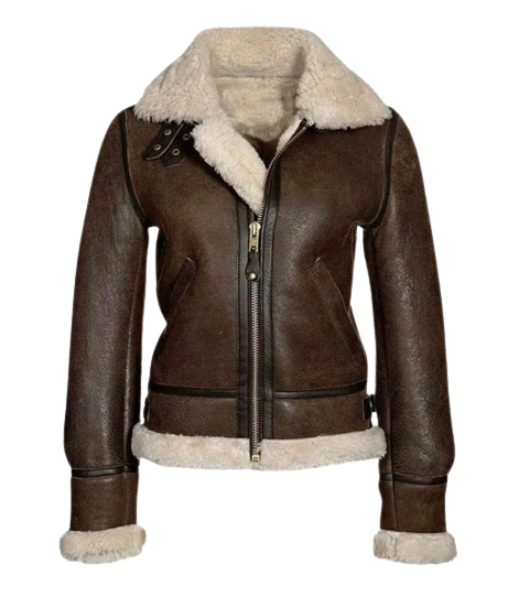 Womens Dazzle RAF Aviator Real Leather Lambskin Jacket